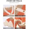 imageECOWISH Womens Cropped Cardigan Sweaters 2025 Fall Striped Color Block Long Sleeve Button Up Knit Sweater Y2k CoatsOrange