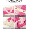 imageECOWISH Womens Cropped Cardigan Sweaters 2025 Fall Striped Color Block Long Sleeve Button Up Knit Sweater Y2k CoatsPink