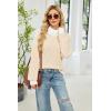 imageECOWISH Women Fall Pullover Sweater Turtleneck Plaid Long Sleeve Loose Casual Chunky Checked Knit Winter Sweaters Jumper Tops471 Beige