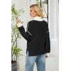 imageECOWISH Women Fall Pullover Sweater Turtleneck Plaid Long Sleeve Loose Casual Chunky Checked Knit Winter Sweaters Jumper Tops471 Black