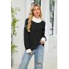 imageECOWISH Women Fall Pullover Sweater Turtleneck Plaid Long Sleeve Loose Casual Chunky Checked Knit Winter Sweaters Jumper Tops471 Black