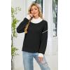 imageECOWISH Women Fall Pullover Sweater Turtleneck Plaid Long Sleeve Loose Casual Chunky Checked Knit Winter Sweaters Jumper Tops471 Black