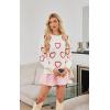 imageECOWISH Women Valentine Heart Sweater V Neck Embroidery Knit Loose Casual Long Sleeve Ribbed Pullover Sweaters3459 White