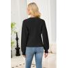 imageECOWISH Cardigan Sweaters for Women 2025 Fall Long Sleeve V Neck Button Down Cropped Sweater Winter Ribbed Knit Outwear475 Black