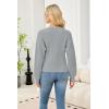 imageECOWISH Cardigan Sweaters for Women 2025 Fall Long Sleeve V Neck Button Down Cropped Sweater Winter Ribbed Knit Outwear475 Grey