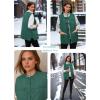 imageECOWISH Puffer Vest Women 2025 Sleeveless Quilted Jacket Bow Button Zip Up Fall Winter Coat Padded Gilet OuterwearGreen