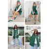imageECOWISH Puffer Vest Women 2025 Sleeveless Quilted Jacket Bow Button Zip Up Fall Winter Coat Padded Gilet OuterwearGreen