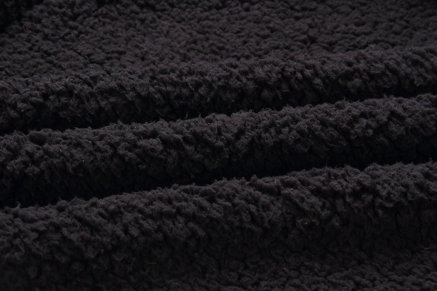 imageECOWISH Women Jacket Winter Coat  2025 Fur Fleece Long Sleeve Sherpa Faux Fuzzy Fall Teddy Fluffy Zip Lapel OutfitsBlack