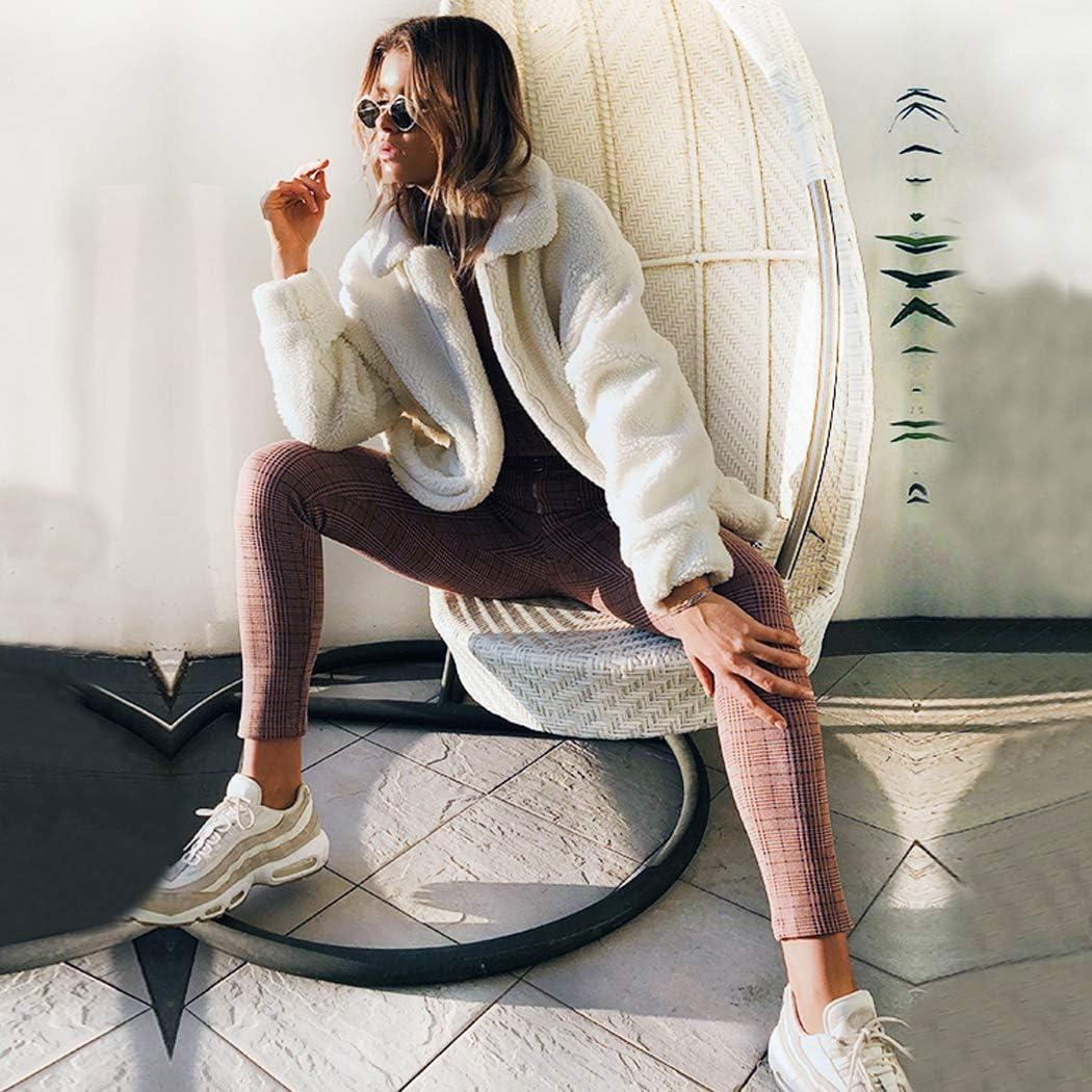 imageECOWISH Women Jacket Winter Coat  2025 Fur Fleece Long Sleeve Sherpa Faux Fuzzy Fall Teddy Fluffy Zip Lapel OutfitsWhite1