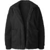 imageECOWISH Women Jacket Winter Coat  2025 Fur Fleece Long Sleeve Sherpa Faux Fuzzy Fall Teddy Fluffy Zip Lapel OutfitsBlack