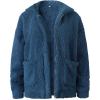 imageECOWISH Women Jacket Winter Coat  2025 Fur Fleece Long Sleeve Sherpa Faux Fuzzy Fall Teddy Fluffy Zip Lapel OutfitsBlue