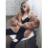 imageECOWISH Women Jacket Winter Coat  2025 Fur Fleece Long Sleeve Sherpa Faux Fuzzy Fall Teddy Fluffy Zip Lapel OutfitsCamel