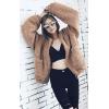 imageECOWISH Women Jacket Winter Coat  2025 Fur Fleece Long Sleeve Sherpa Faux Fuzzy Fall Teddy Fluffy Zip Lapel OutfitsCamel