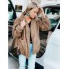 imageECOWISH Women Jacket Winter Coat  2025 Fur Fleece Long Sleeve Sherpa Faux Fuzzy Fall Teddy Fluffy Zip Lapel OutfitsKhaki