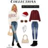 imageECOWISH Bow Sweater Women Christmas Casual Long Sleeve Knit Tops Crew Neck Jumper Pullover Oversized Outfit Fall Winter 2025White