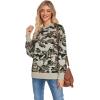imageECOWISH Women Side Split Sweatshirt Fall Crewneck Long Sleeve Oversized Camo Shirts Casual Camouflage Print Pullover Tops017 Army Green
