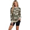 imageECOWISH Women Side Split Sweatshirt Fall Crewneck Long Sleeve Oversized Camo Shirts Casual Camouflage Print Pullover Tops017 Army Green
