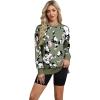 imageECOWISH Women Side Split Sweatshirt Fall Crewneck Long Sleeve Oversized Camo Shirts Casual Camouflage Print Pullover Tops017 Green Flower