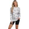 imageECOWISH Women Side Split Sweatshirt Fall Crewneck Long Sleeve Oversized Camo Shirts Casual Camouflage Print Pullover Tops017 Grey