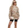 imageECOWISH Women Side Split Sweatshirt Fall Crewneck Long Sleeve Oversized Camo Shirts Casual Camouflage Print Pullover Tops017 Red Brown