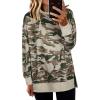imageECOWISH Women Side Split Sweatshirt Fall Crewneck Long Sleeve Oversized Camo Shirts Casual Camouflage Print Pullover Tops017 Army Green