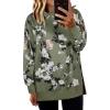 imageECOWISH Women Side Split Sweatshirt Fall Crewneck Long Sleeve Oversized Camo Shirts Casual Camouflage Print Pullover Tops017 Green Flower