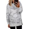 imageECOWISH Women Side Split Sweatshirt Fall Crewneck Long Sleeve Oversized Camo Shirts Casual Camouflage Print Pullover Tops017 Grey