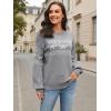 image:imageECOWISH Bow Sweater Women Valentine Casual Long Sleeve Knit Tops Crew Neck Jumper Pullover Oversized Outfit Fall Winter 2026Gray