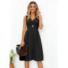 image:imageECOWISH Women 2026 Summer Dresses Tie Front VNeck Spaghetti Strap Button Down ALine Backless Swing Midi Dress494 Black