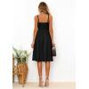 image:imageECOWISH Women 2026 Summer Dresses Tie Front VNeck Spaghetti Strap Button Down ALine Backless Swing Midi Dress494 Black