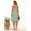 image:imageECOWISH Women 2026 Summer Dresses Tie Front VNeck Spaghetti Strap Button Down ALine Backless Swing Midi Dress494 Light Green