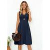 image:imageECOWISH Women 2026 Summer Dresses Tie Front VNeck Spaghetti Strap Button Down ALine Backless Swing Midi Dress494 Navy Blue