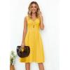 image:imageECOWISH Women 2026 Summer Dresses Tie Front VNeck Spaghetti Strap Button Down ALine Backless Swing Midi Dress494 Yellow