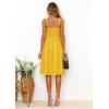 image:imageECOWISH Women 2026 Summer Dresses Tie Front VNeck Spaghetti Strap Button Down ALine Backless Swing Midi Dress494 Yellow