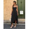 image:imageECOWISH Womens Summer Strapless Maxi Dress 2026 Off Shoulder Hollow Out Smocked A Line Tube Tiered Long Dresses3496 Black