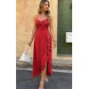 image:imageECOWISH Womens Summer Strapless Maxi Dress 2026 Off Shoulder Hollow Out Smocked A Line Tube Tiered Long Dresses3496 Red
