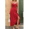 image:imageECOWISH Womens Summer Strapless Maxi Dress 2026 Off Shoulder Hollow Out Smocked A Line Tube Tiered Long Dresses3496 Red