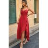 image:imageECOWISH Womens Summer Strapless Maxi Dress 2026 Off Shoulder Hollow Out Smocked A Line Tube Tiered Long Dresses3496 Red