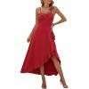 image:imageECOWISH Womens Summer Strapless Maxi Dress 2026 Off Shoulder Hollow Out Smocked A Line Tube Tiered Long Dresses3496 Red