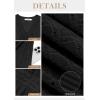 image:imageECOWISH Summer Dresses for Women 2026 Lace Hollow Out V Neck Short Sleeve Ruffle Casual Beach Vacation ALine Mini DressBlack