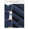 image:imageECOWISH Summer Dresses for Women 2026 Lace Hollow Out V Neck Short Sleeve Ruffle Casual Beach Vacation ALine Mini DressNavy Blue