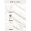 image:imageECOWISH Summer Dresses for Women 2026 Lace Hollow Out V Neck Short Sleeve Ruffle Casual Beach Vacation ALine Mini DressWhite