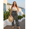 image:imageECOWISH Palazzo Pants for Women Casual Summer Loose Baggy Wide Leg Flowy High Waisted Polka Dot Trouser with Belt Pocket 2026160 Black