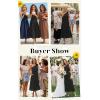 image:imageECOWISH Womens Summer One Shoulder Maxi Dress Casual Polka Dot Midi Dresses Sleeveless Long Pockets Sundress Beach Vacation92black Dot
