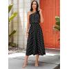 image:imageECOWISH Womens Summer One Shoulder Maxi Dress Casual Polka Dot Midi Dresses Sleeveless Long Pockets Sundress Beach Vacation92black Dot