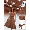 image:imageECOWISH Womens Summer One Shoulder Maxi Dress Casual Polka Dot Midi Dresses Sleeveless Long Pockets Sundress Beach Vacation92coffee Dot