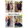 image:imageECOWISH Womens Summer One Shoulder Maxi Dress Casual Polka Dot Midi Dresses Sleeveless Long Pockets Sundress Beach Vacation92navy Blue