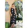 image:imageECOWISH Womens Summer One Shoulder Maxi Dress Casual Polka Dot Midi Dresses Sleeveless Long Pockets Sundress Beach VacationBlack