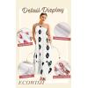 image:imageECOWISH Womens Summer One Shoulder Maxi Dress Casual Polka Dot Midi Dresses Sleeveless Long Pockets Sundress Beach VacationWhite