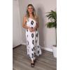 image:imageECOWISH Womens Summer One Shoulder Maxi Dress Casual Polka Dot Midi Dresses Sleeveless Long Pockets Sundress Beach VacationWhite